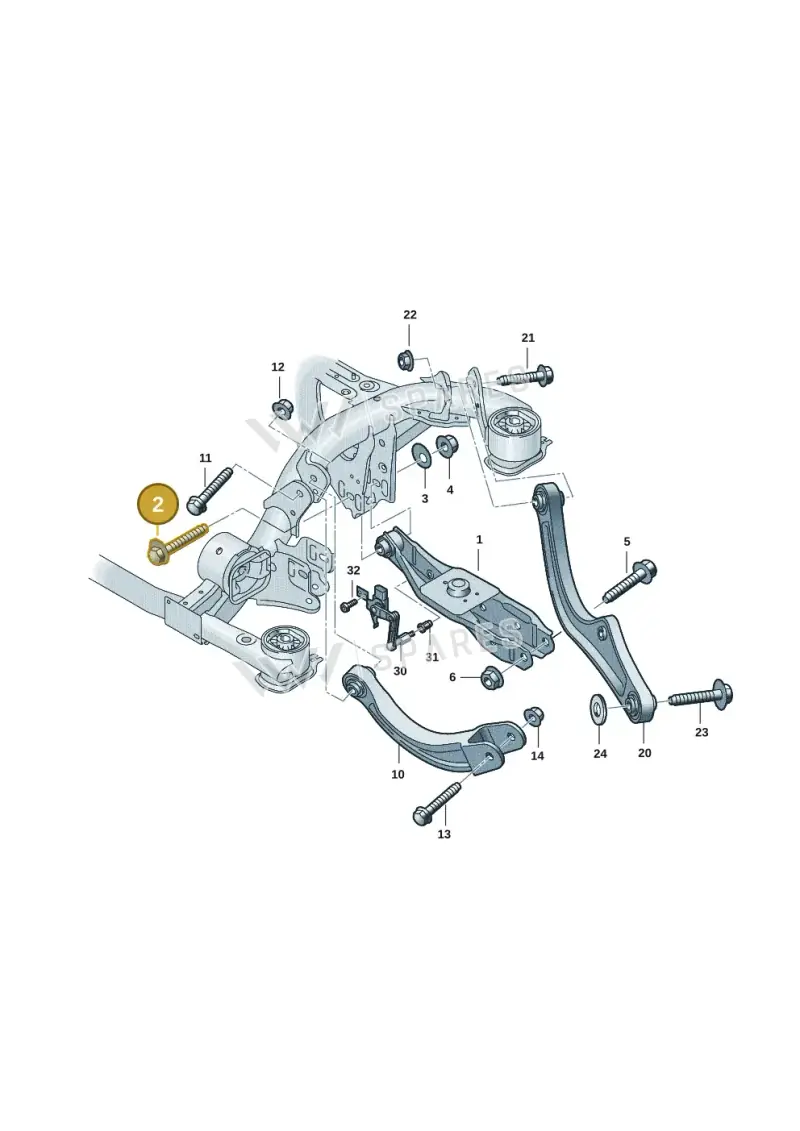 WHT009888A — Volkswagen ID.7 Limousine Pro (2023-) diagram 10a505050, position 2