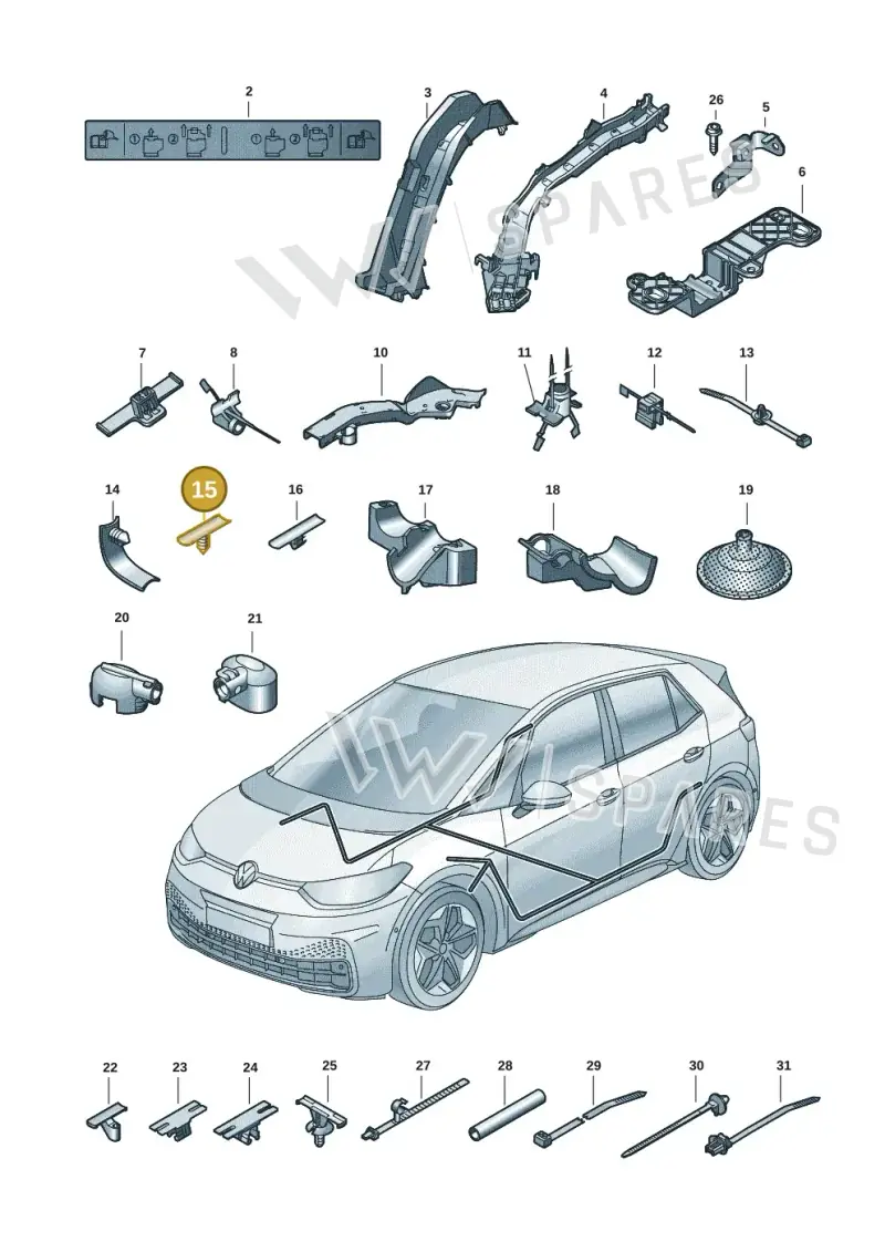 WHT009997 — Volkswagen ID.3 Pro (2019-2024) diagram 10a972001, position 15
