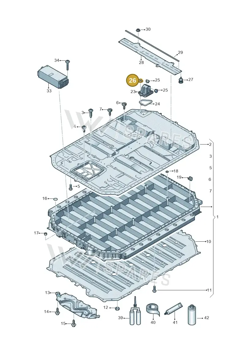 WHT009998 — Audi Q8 e-tron (2018-2025) diagram 586915560, position 26