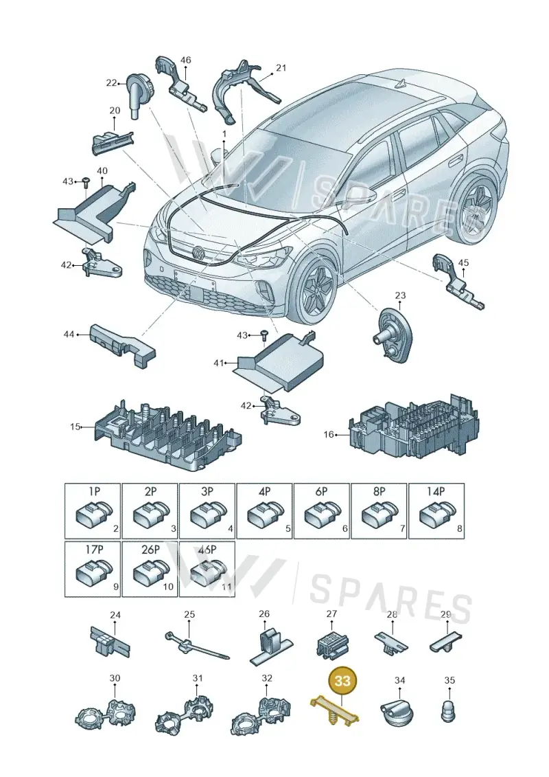 WHT010031 — Volkswagen ID.4 (2020-2025) diagram 11a971080, position 33