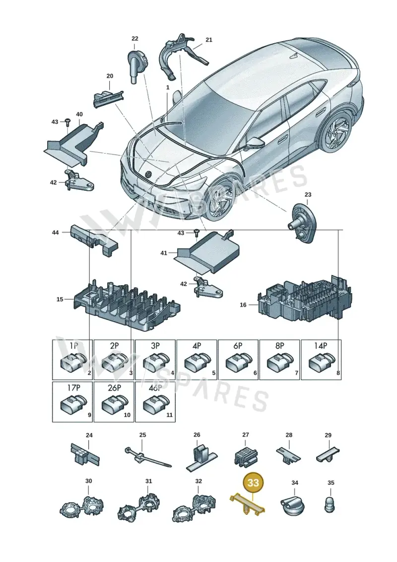 WHT010031 — Volkswagen ID.UNYX (2024-) diagram 11h971800, position 33