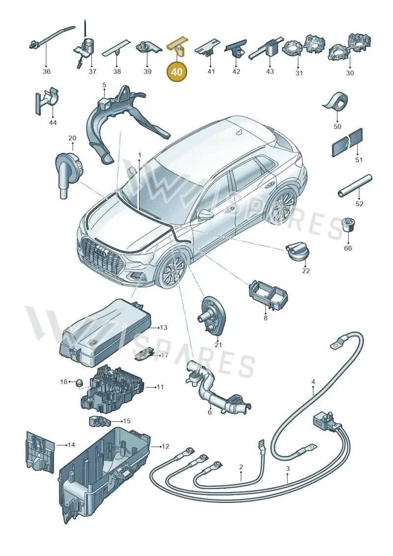 WHT010031 — Audi Q4 Sportback (2021-2025) diagram 89a971850, position 40