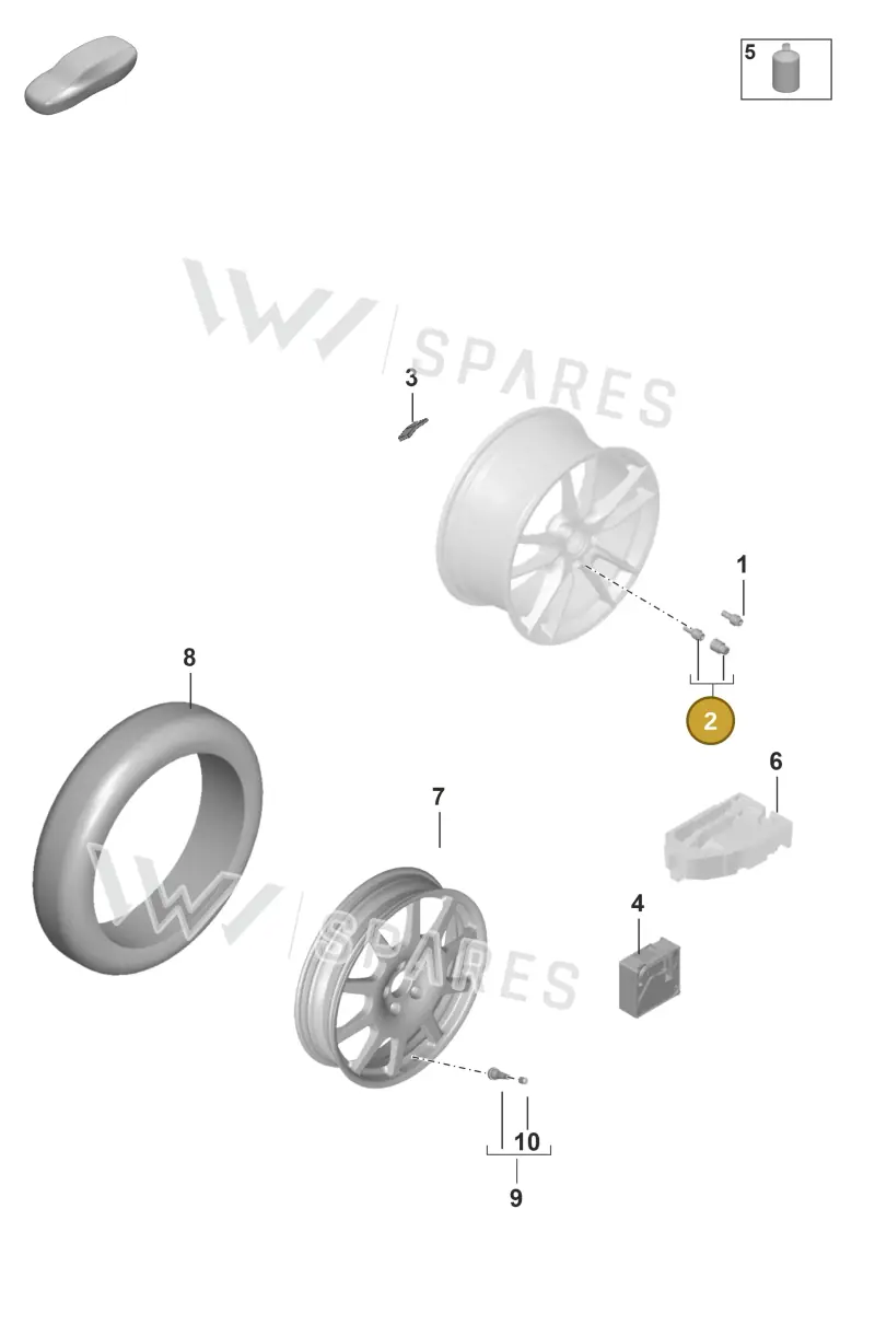 WHT010068A — Porsche Panamera (2020-2023) diagram p58601030, position 2