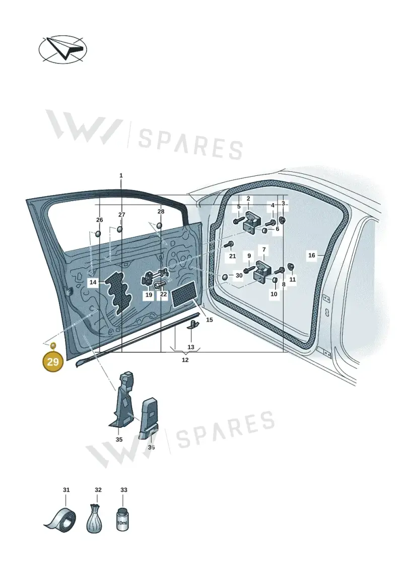 WHT010069 — Volkswagen Golf 2.0 BlueMotion (2019-2024) diagram 5h0831000, position 29