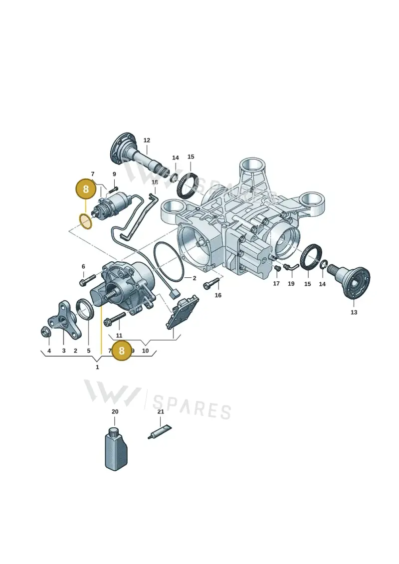WHT010080 — Volkswagen Tiguan 2.0 4Motion (2017-2024) diagram 3h0525100, position 8