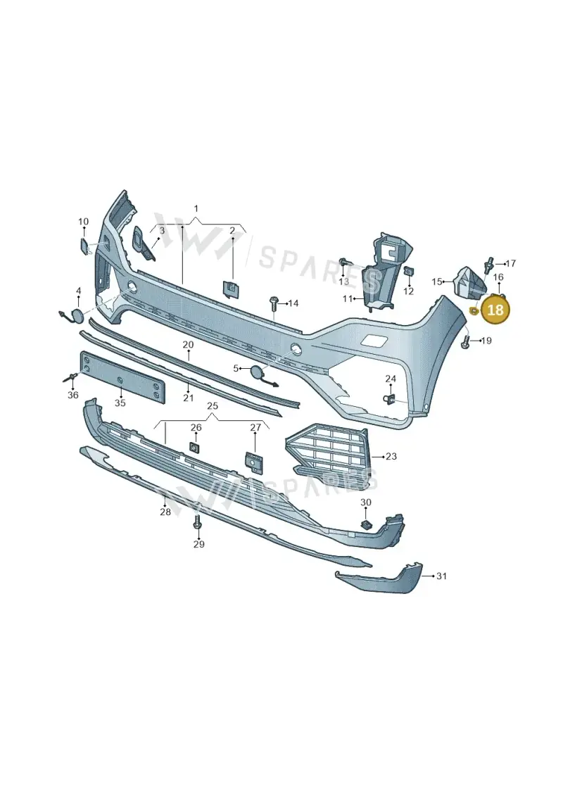 WHT010136 — Volkswagen Touareg (2017-2023) diagram 439807010, position 18