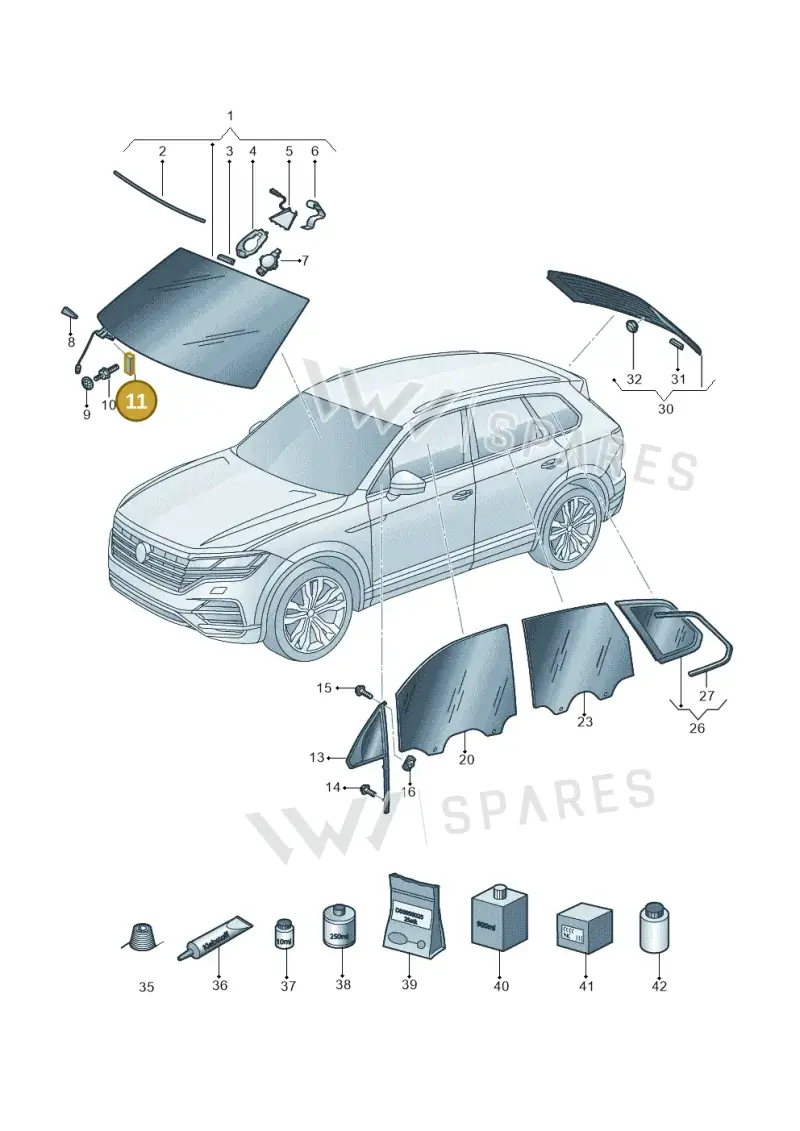 WHT010161 — Volkswagen Touareg (2017-2025) diagram 439845000, position 11