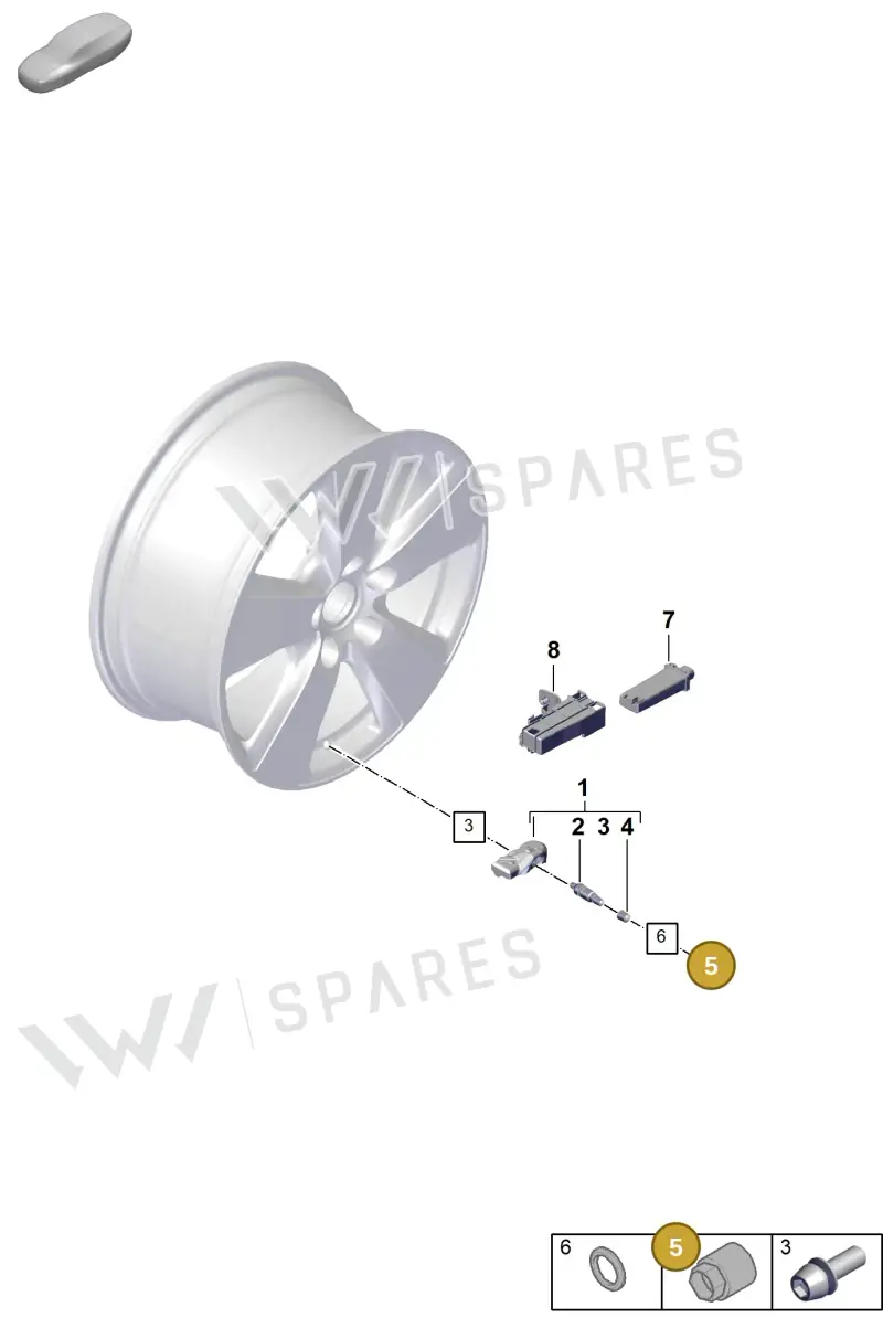 WHT010176 — Porsche 911 (2024-2025) diagram p60601500, position 5