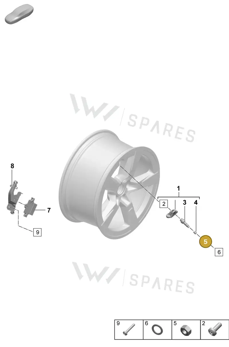 WHT010176 — Porsche Macan (2024-2024) diagram p61601500, position 5