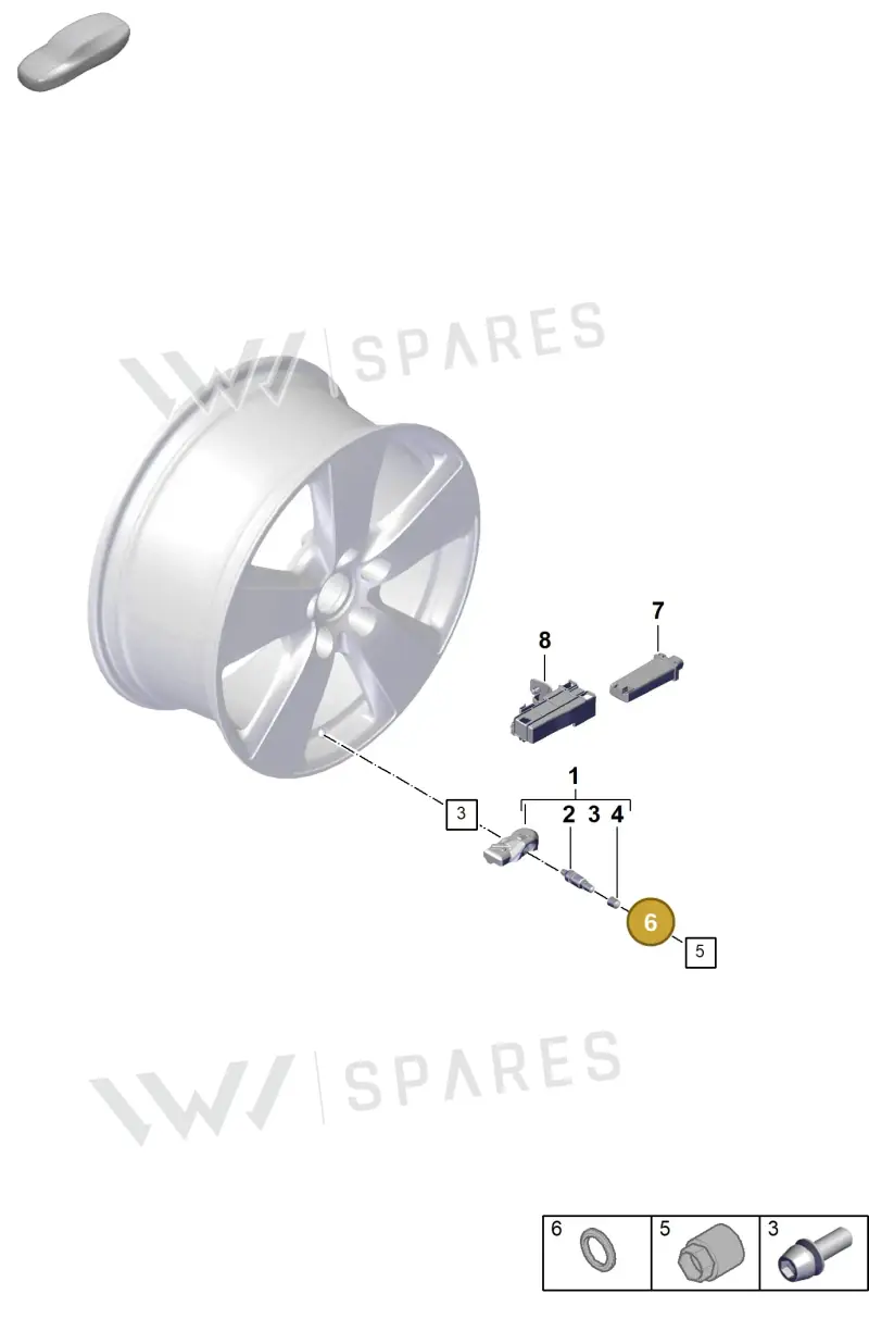 WHT010178 — Porsche 911 (2024-2025) diagram p60601500, position 6