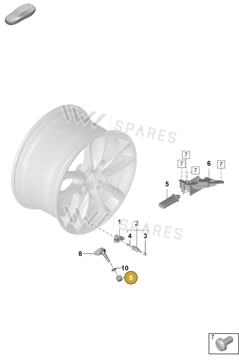 WHT010179 — Porsche Panamera (2020-2023) diagram p58601050, position 9