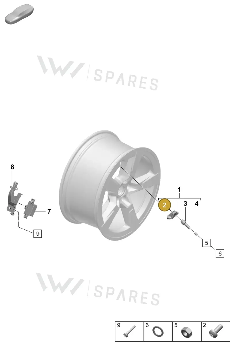 WHT010187 — Porsche Macan (2024-2024) diagram p61601500, position 2