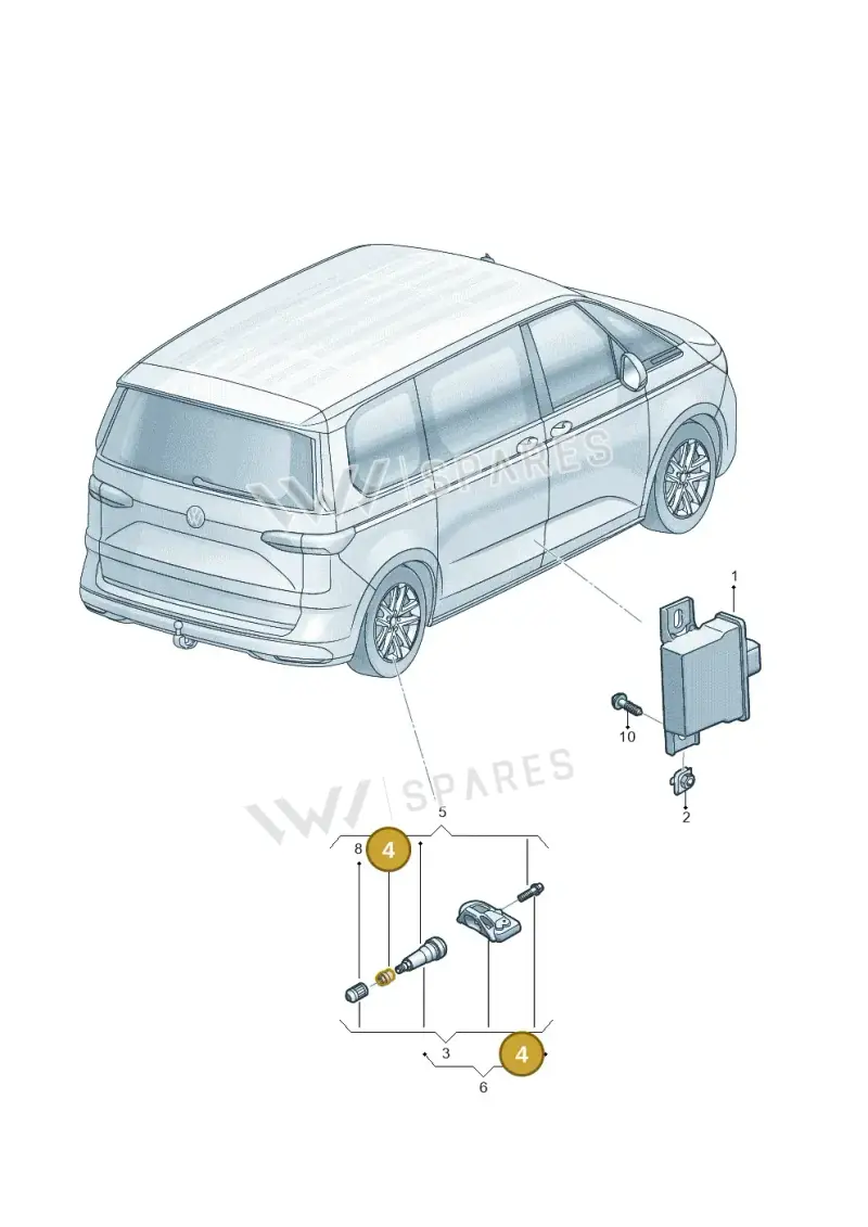 WHT010189 — Volkswagen MAN TGE 55 (2016-2021) diagram 806907012, position 4