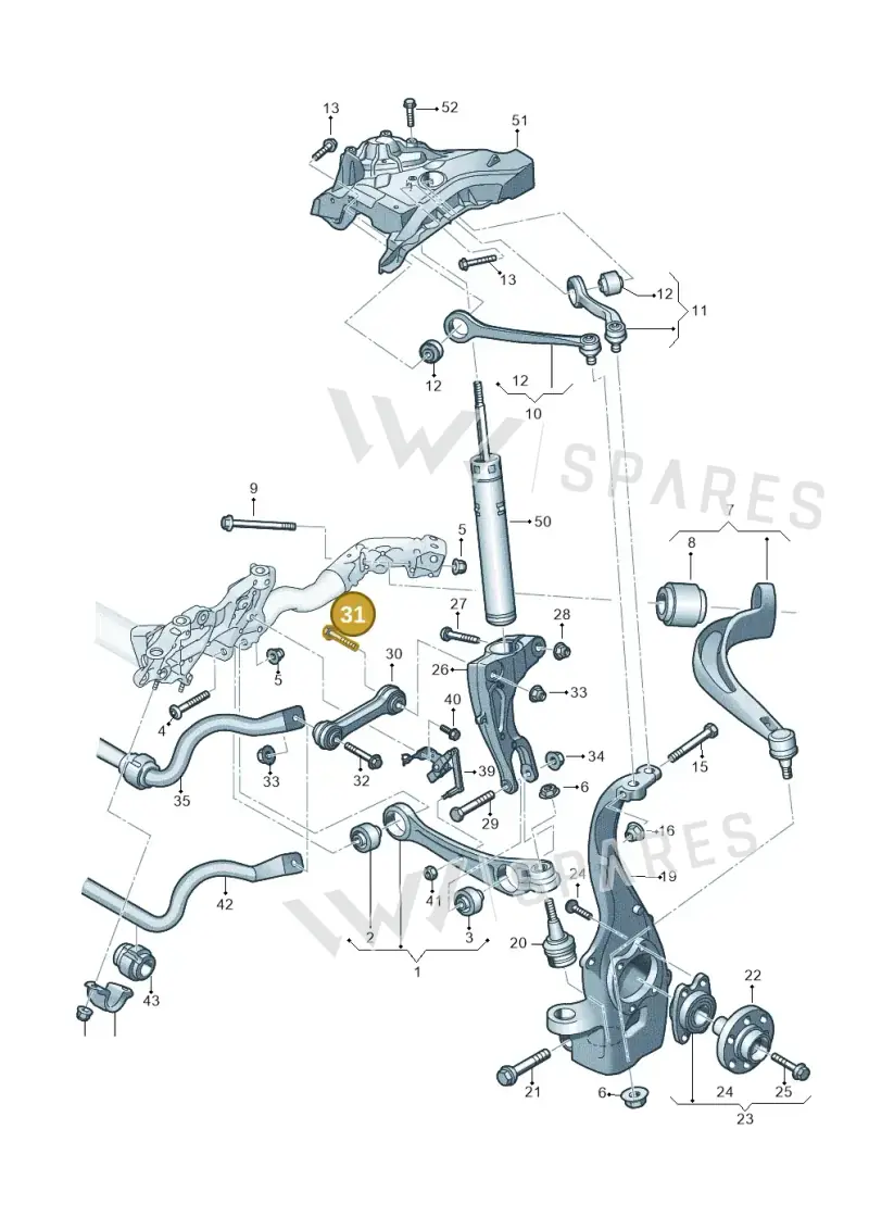 WHT010199 — Audi A6 (2018-2025) diagram 897407000, position 31