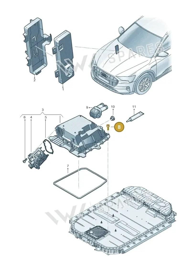 WHT010305 — Audi Q8 e-tron (2018-2025) diagram 586915600, position 8