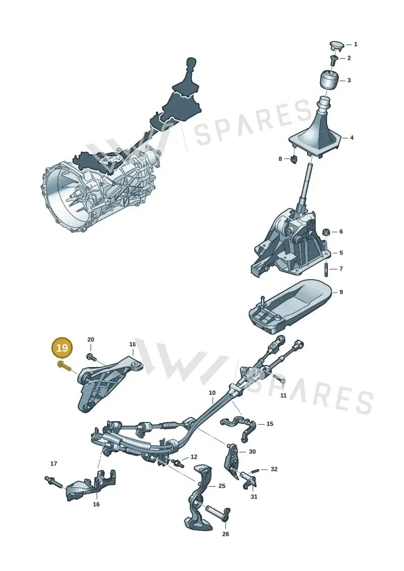WHT010344 — Volkswagen Amarok twin cab (2022-) diagram 2hb711300, position 19