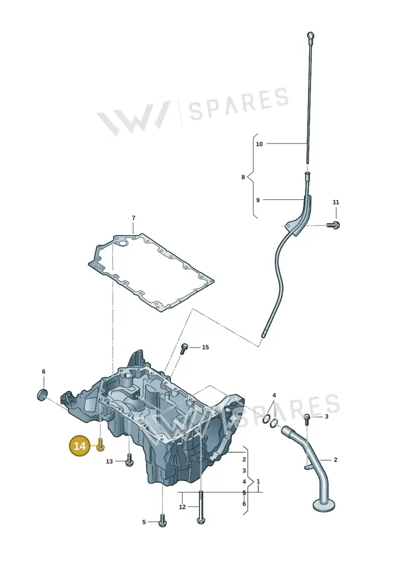 WHT010363 — Volkswagen Amarok twin cab (2022-) diagram 2hb103350, position 14