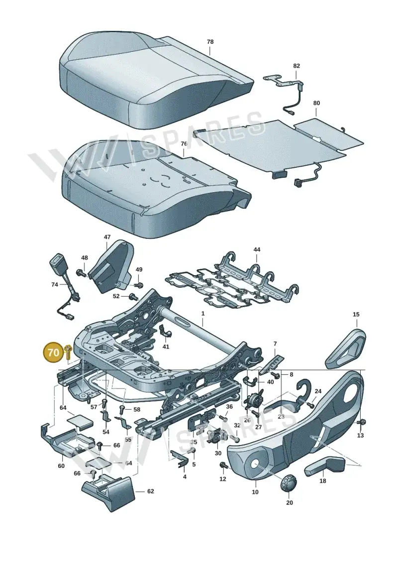 WHT010430 — Volkswagen Amarok twin cab (2022-) diagram 2hb881000, position 70