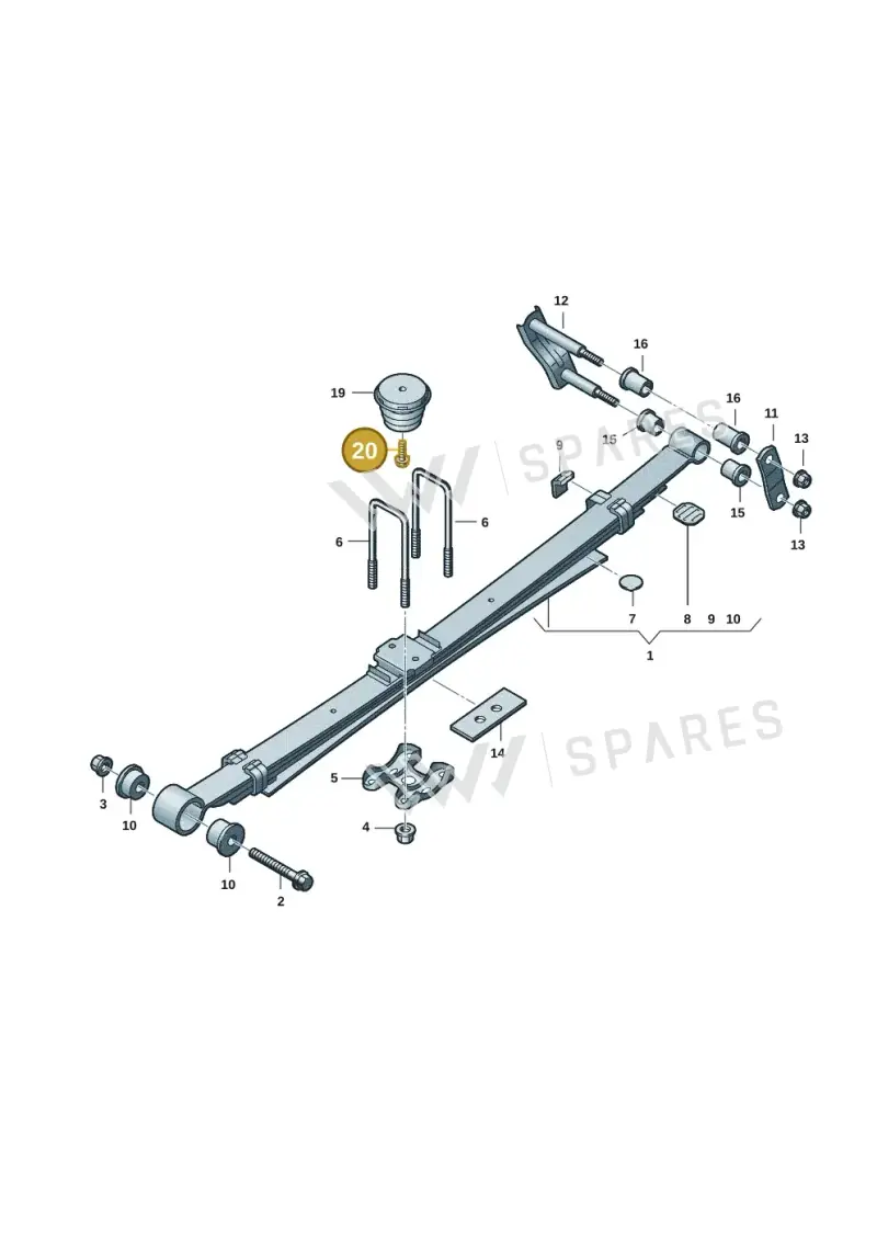 WHT010439 — Volkswagen Amarok (2022-2025) diagram 2hb511500, position 20