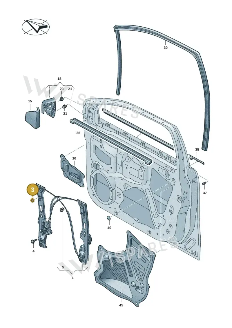 WHT010485 — Volkswagen Amarok (2022-2025) diagram 2hb837500, position 3