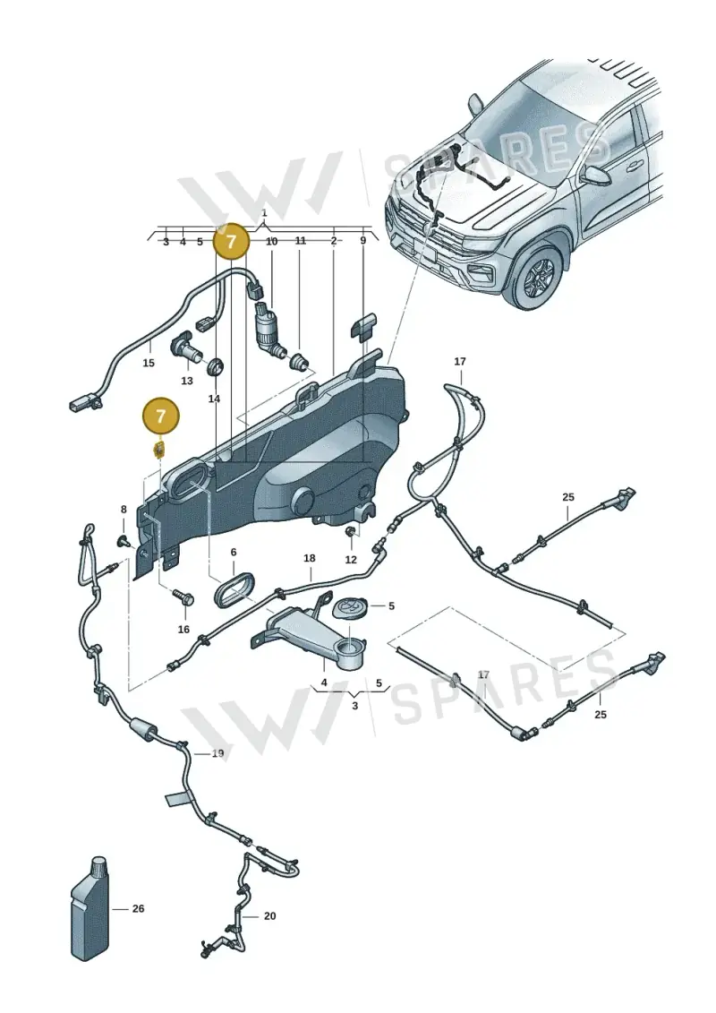 WHT010529 — Volkswagen Amarok (2022-2025) diagram 2hb955100, position 7