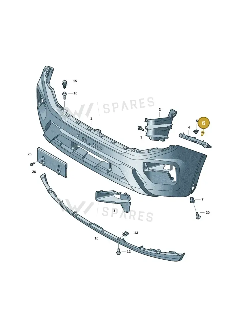 WHT010530 — Volkswagen Amarok twin cab (2022-) diagram 2hb807010, position 6