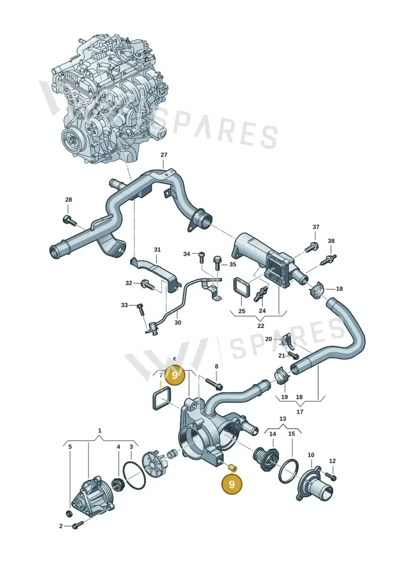 WHT010574 — Volkswagen Amarok twin cab (2022-) diagram 2hb121085, position 9