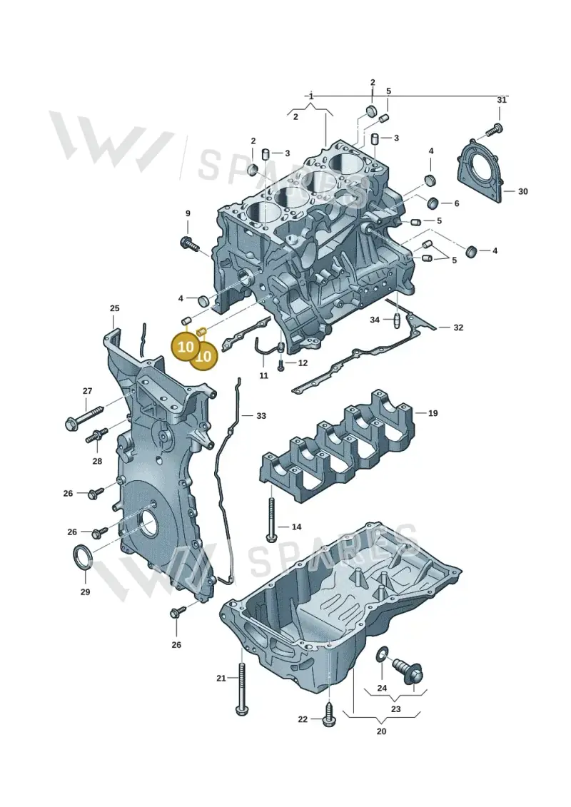WHT010632 — Volkswagen Amarok twin cab (2022-) diagram 2hb103000, position 10