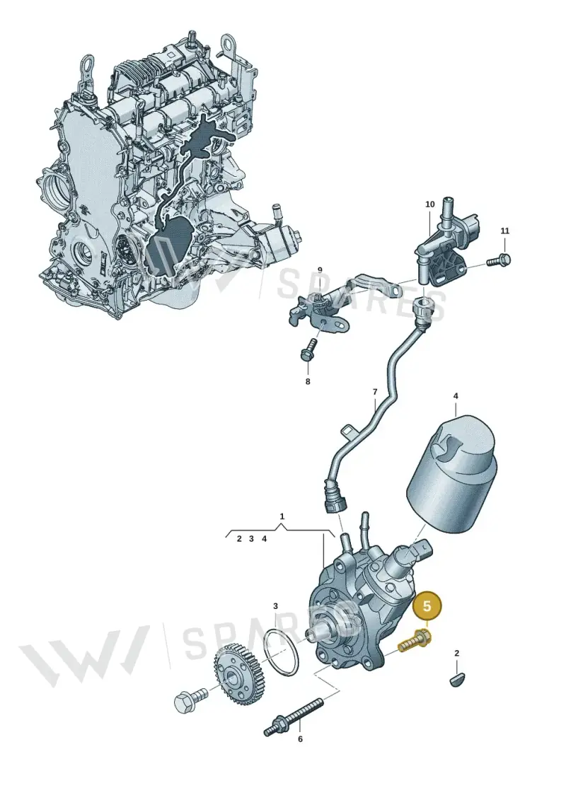 WHT010707 — Volkswagen Amarok twin cab (2022-) diagram 2hb130010, position 5