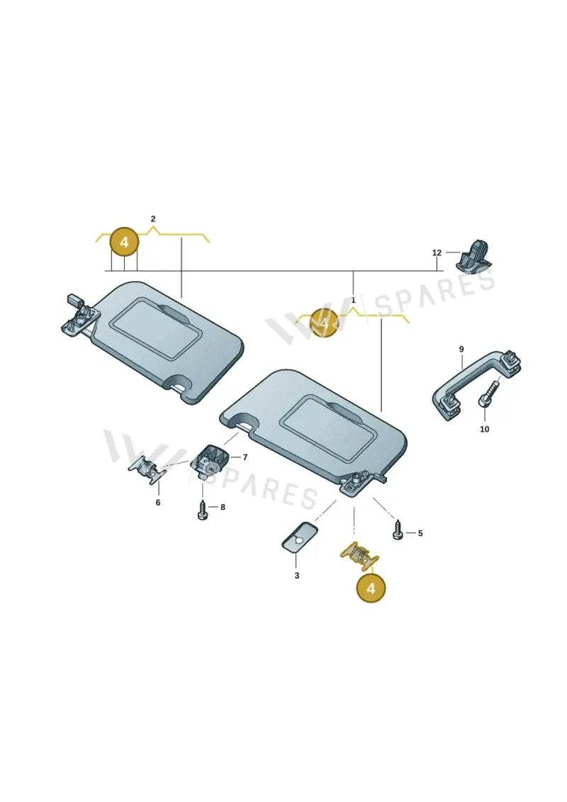 WHT010716 — Volkswagen Amarok (2022-2025) diagram 2hb857500, position 4