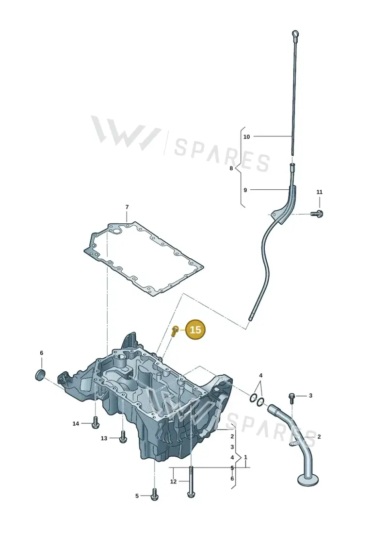 WHT010721 — Volkswagen Amarok twin cab (2022-) diagram 2hb103350, position 15