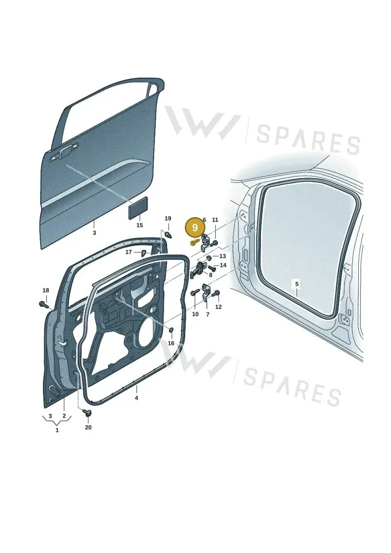 WHT010728 — Volkswagen Amarok twin cab (2022-) diagram 2hb831000, position 9