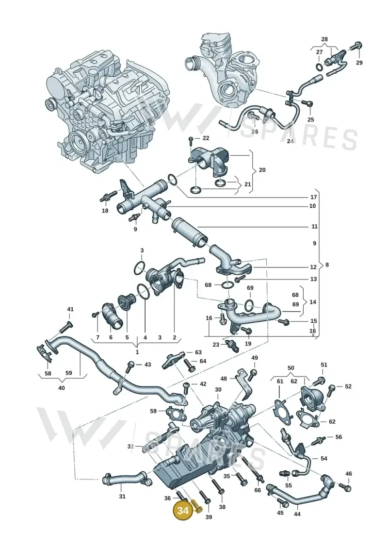 WHT010772 — Volkswagen Amarok twin cab (2022-) diagram 2hb121090, position 34