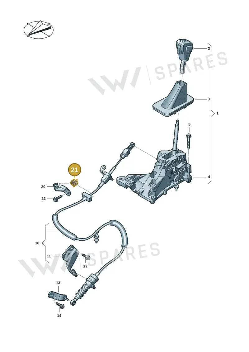 WHT010787 — Volkswagen Amarok (2022-2025) diagram 2hb711400, position 21