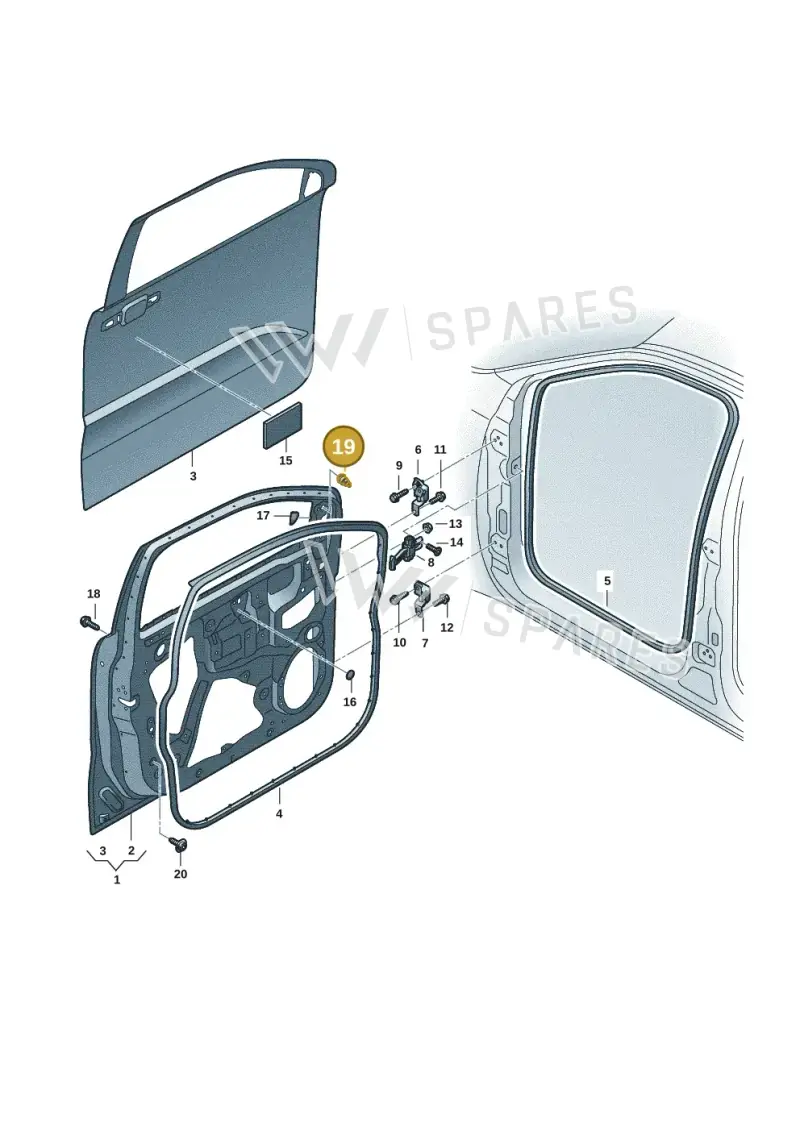 WHT010809 — Volkswagen Amarok twin cab (2022-) diagram 2hb831000, position 19