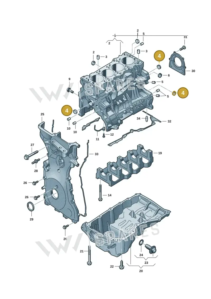 WHT010900 — Volkswagen Amarok twin cab (2022-) diagram 2hb103000, position 4