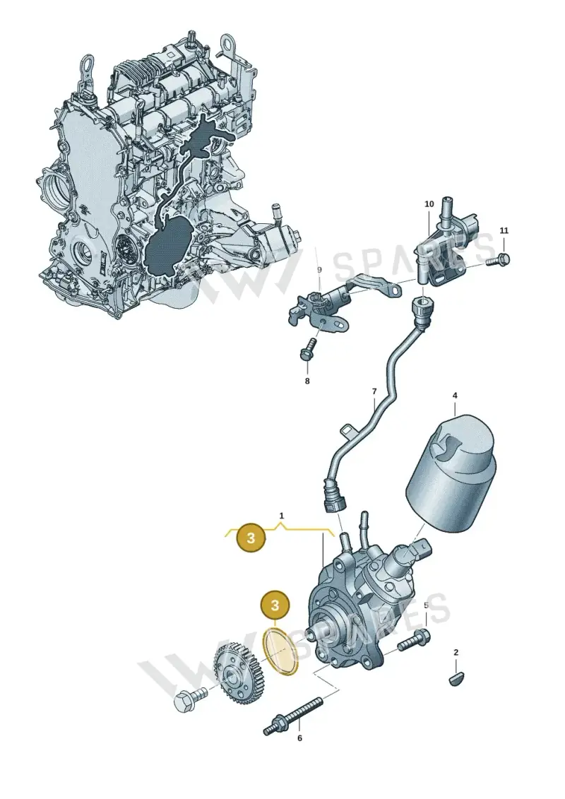 WHT011071 — Volkswagen Amarok twin cab (2022-) diagram 2hb130010, position 3