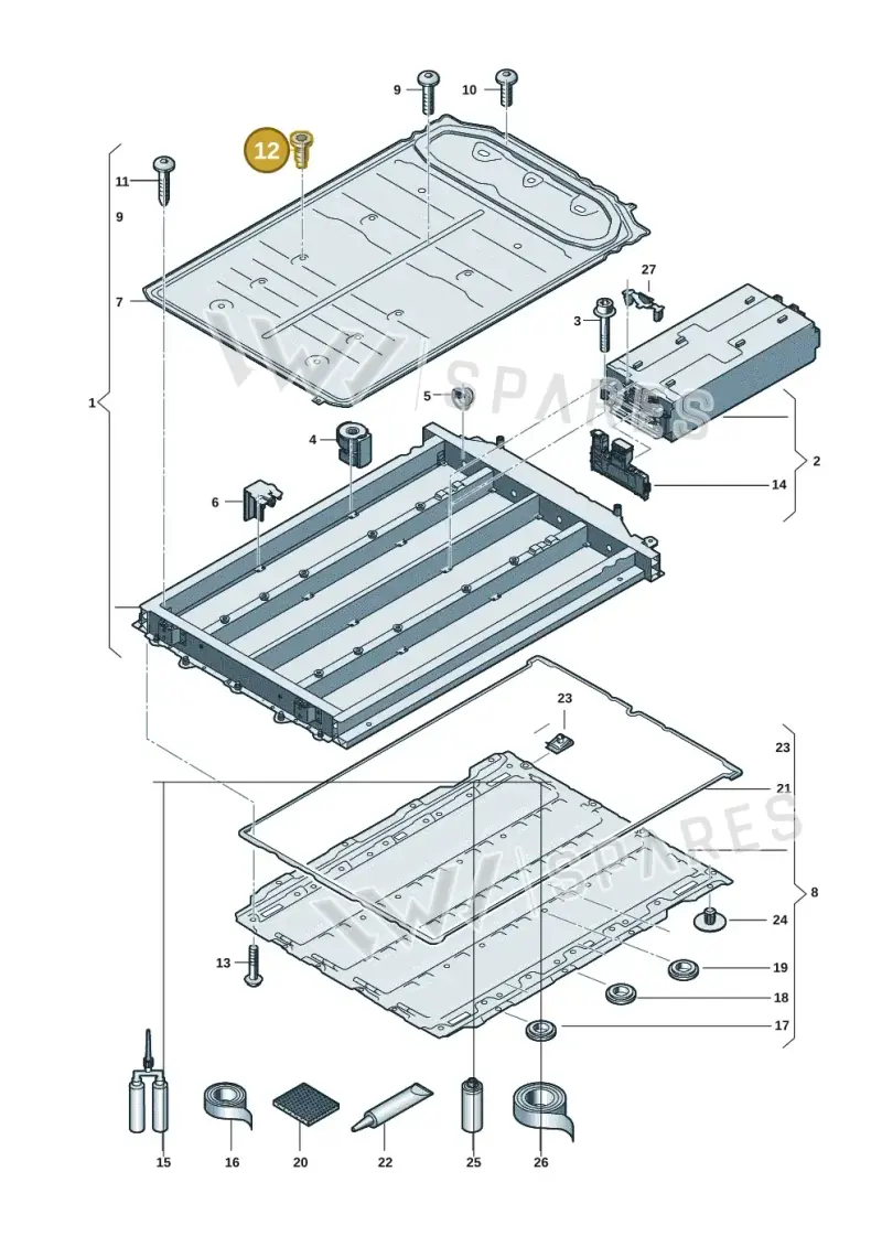 WHT011217 — Audi Q6 e-tron (2023-2025) diagram f5s915550, position 12