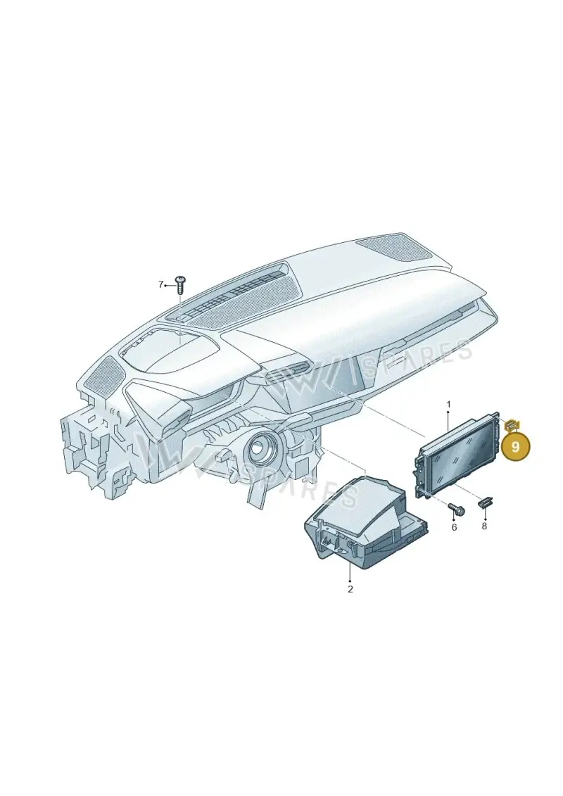 WHT011344 — Audi A3 Sportback (2019-2025) diagram 596919000, position 9