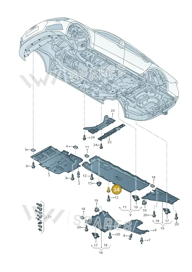 WHT011348 — Audi RS6 Avant (2019-2025) diagram 537825000, position 14