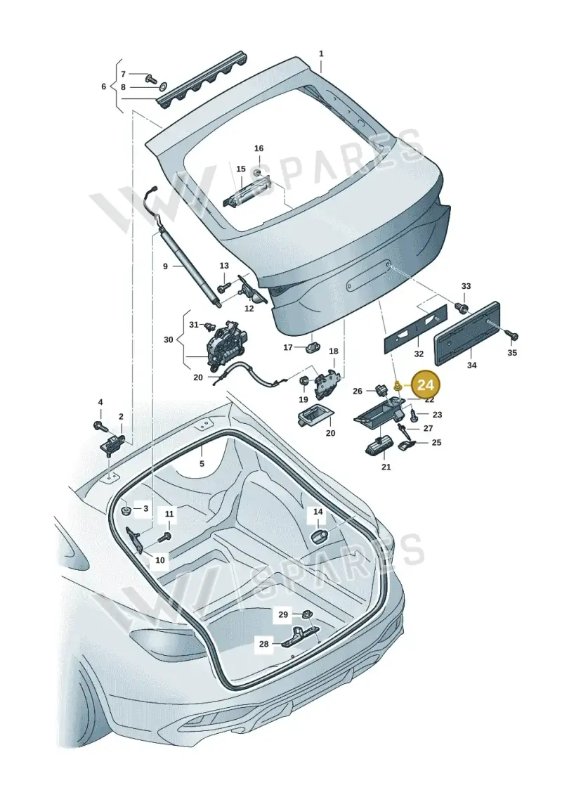WHT011348 — Audi A5 Limousine (2024-2025) diagram 8wh827000, position 24